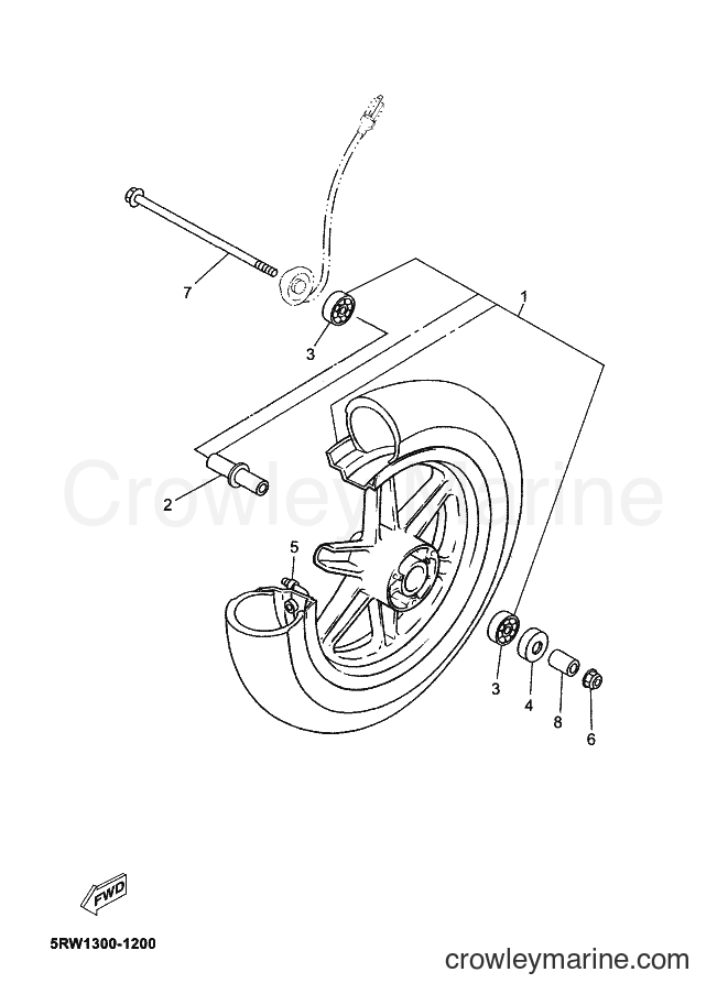 Yamaha Motors CS50 (3D4C) [060] - FRONT WHEEL