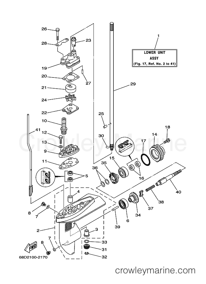 Yamaha Motors F4AMHS (68D3) [030] - LOWER CASING & DRIVE 1