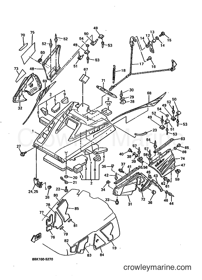 1995 Snowmobile VT480 - VT480 (8BK2) [010] - SHROUD