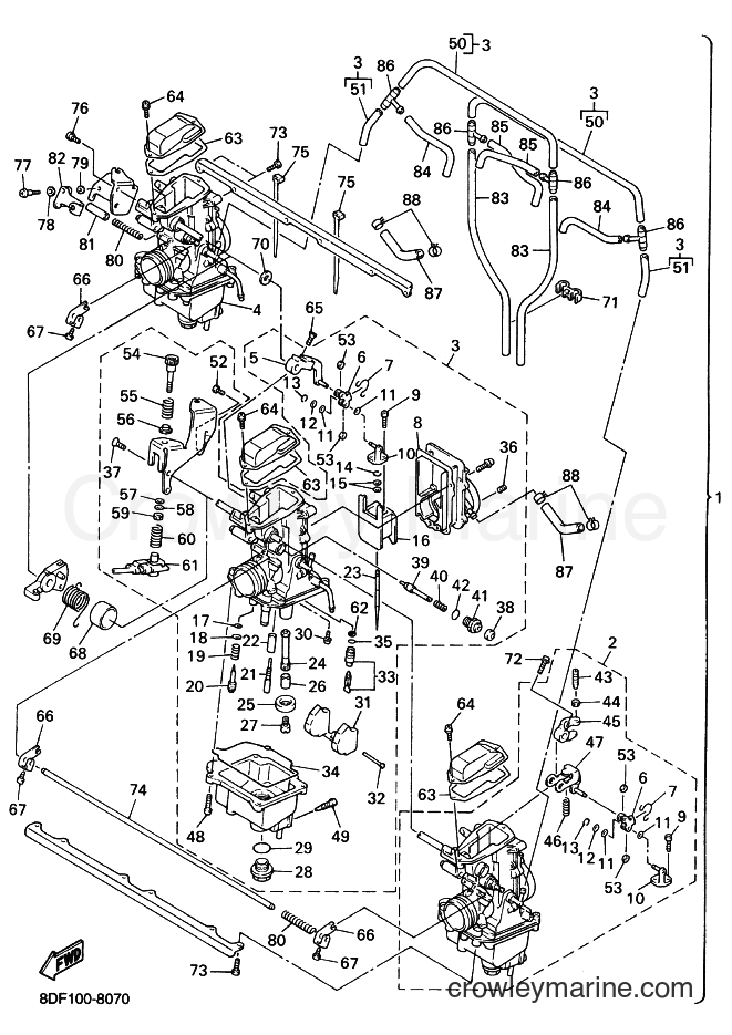 Yamaha Motors VX700DX (8DY2) [030] - CARBURETOR