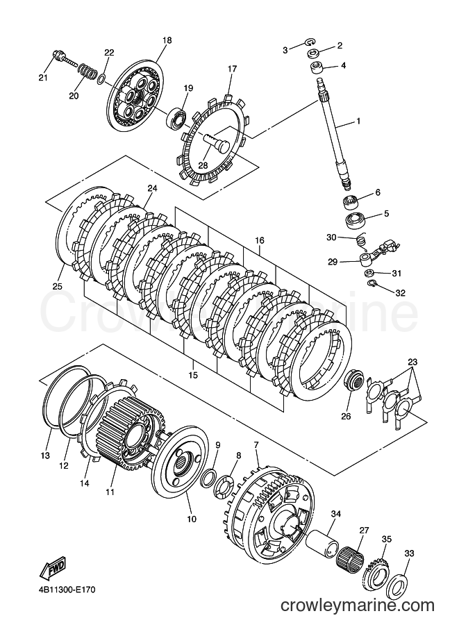 Yamaha Motors YZF-R1S (4B11) [050] - CLUTCH