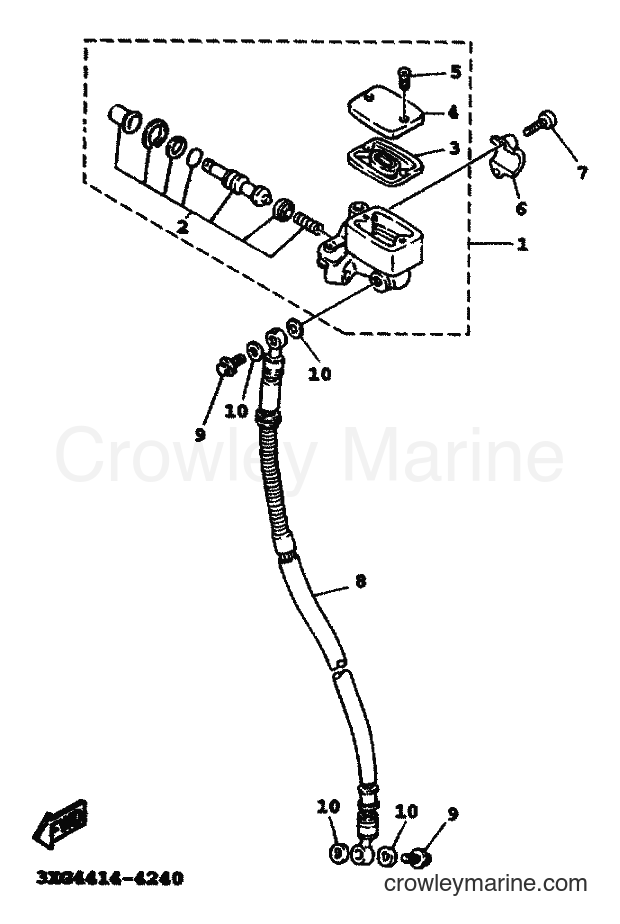 1999 Scooter YW100T - YW100T (5JY1) [010] - FRONT MASTER CYLINDER