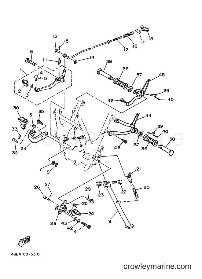 1996 Dirt Bike XT225 - XT225 (4BEF) [010] - STAND & FOOTREST