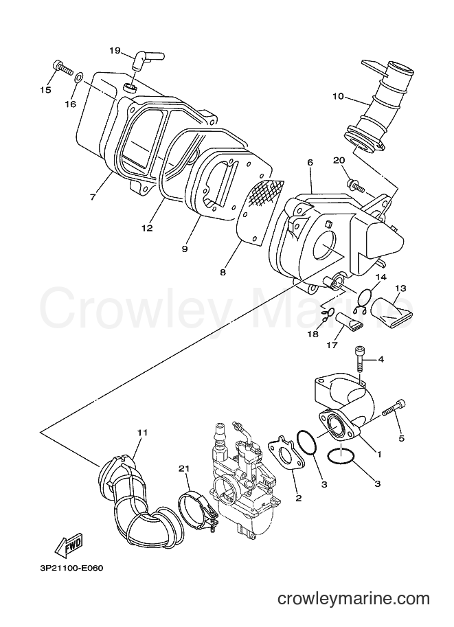 2007 Dirt Bike TT-R90E - TT-R90E (3P28) [010] - INTAKE