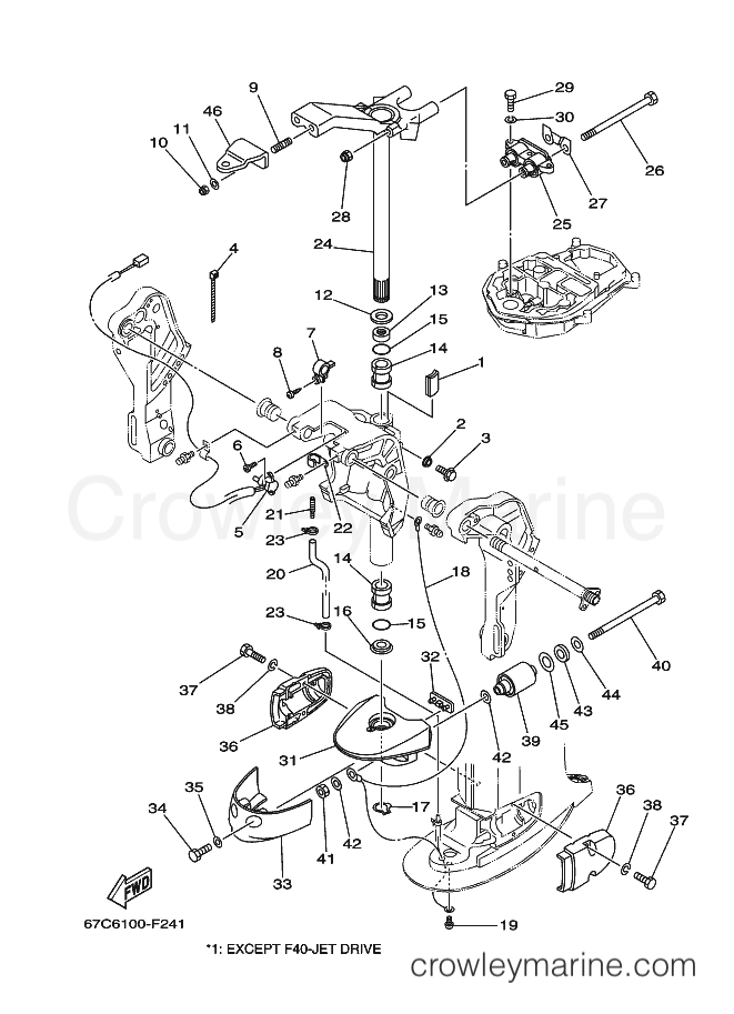 Yamaha Motors F40MLHH (67C8) [250] - BRACKET 3