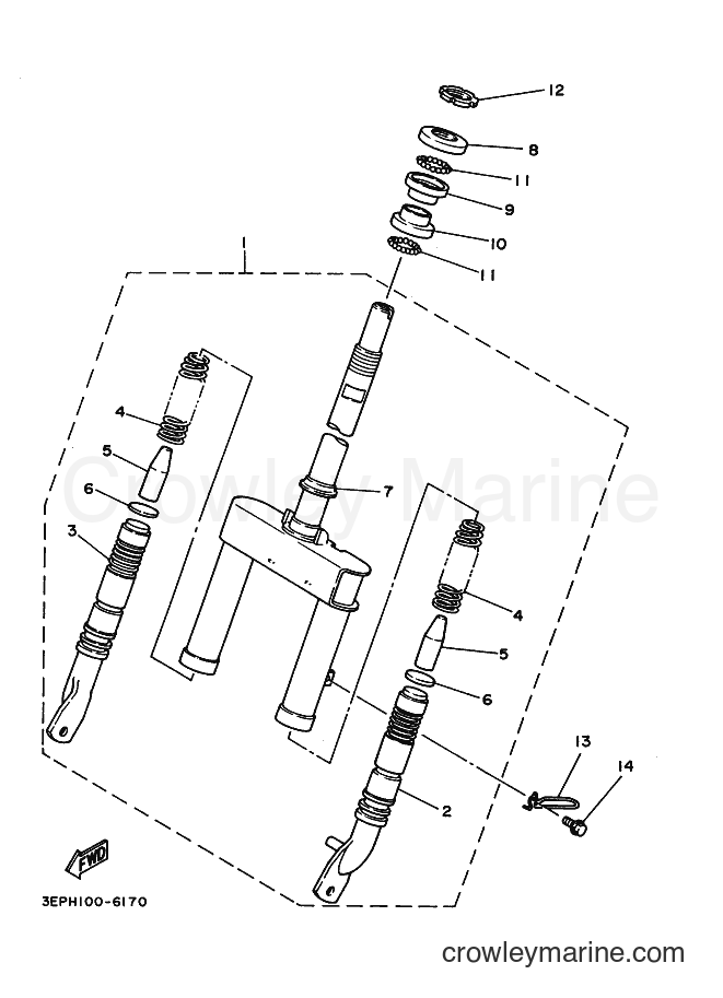 Yamaha Motors SH50 (3EPN) [010] - FRONT FORK