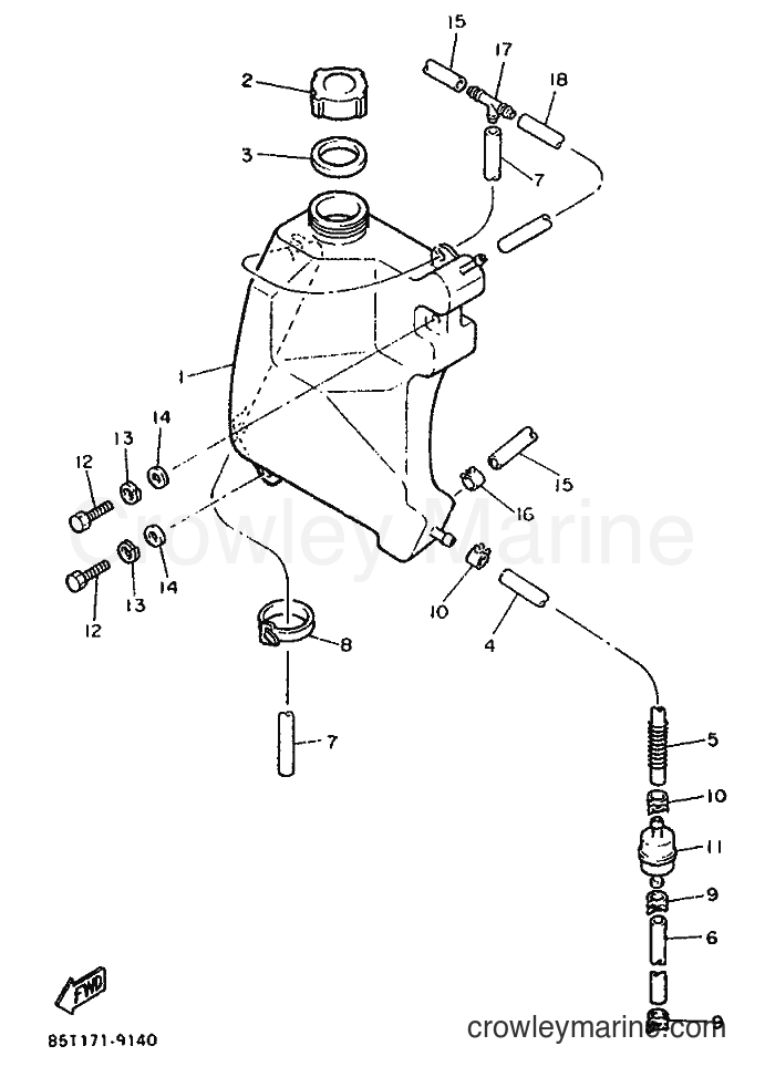 1991 Snowmobile ET400TR - ET400TR (88L1) [020] - OIL TANK