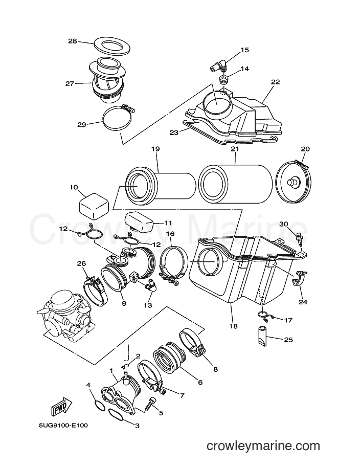 Yamaha Motors YXR660F (5UGG) [010] - INTAKE