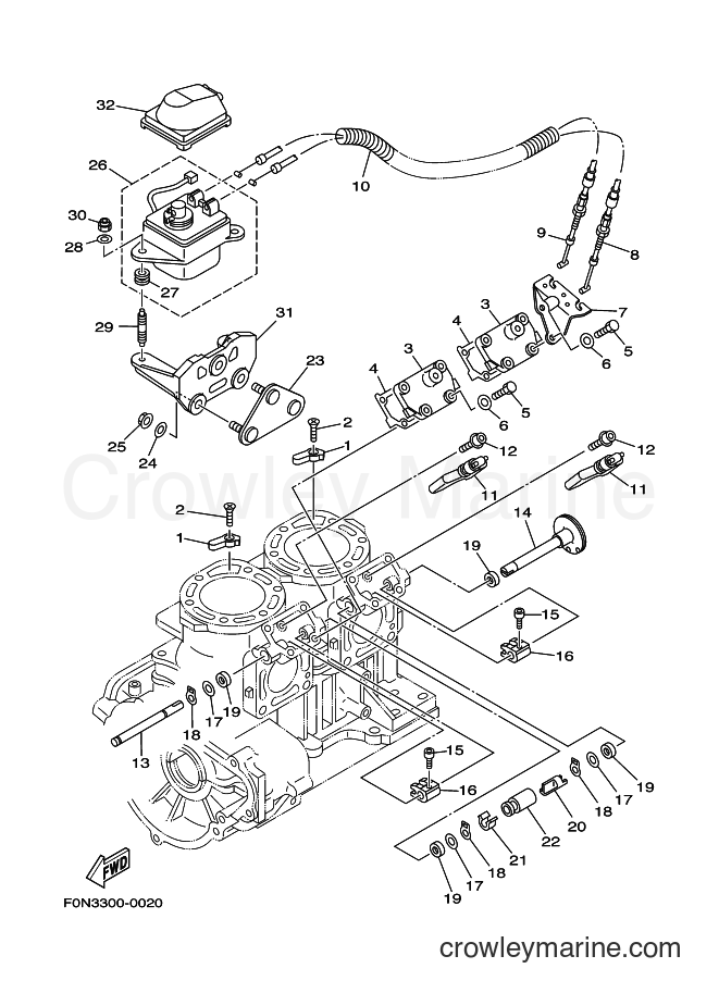 Yamaha Motors JET FOR WB800 (67U1) [010] - CYLINDER & CRANKCASE 2