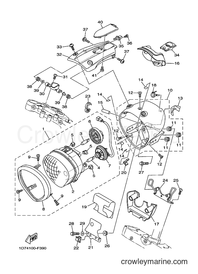 Yamaha Motors XV1900A (4D47) [010] - HEADLIGHT