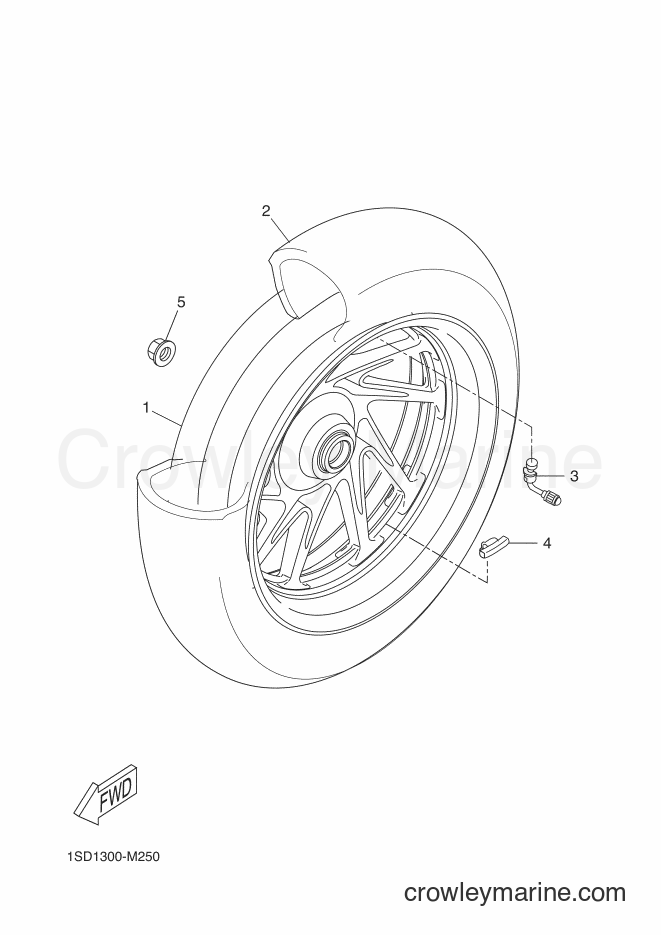 2016 Scooter YP400R - YP400R (1SDB) [030] - REAR WHEEL