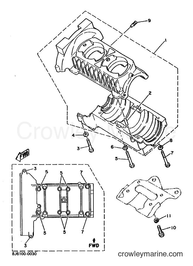 1988 Snowmobile ET340 - ET340 (83T0) [030] - CRANKCASE