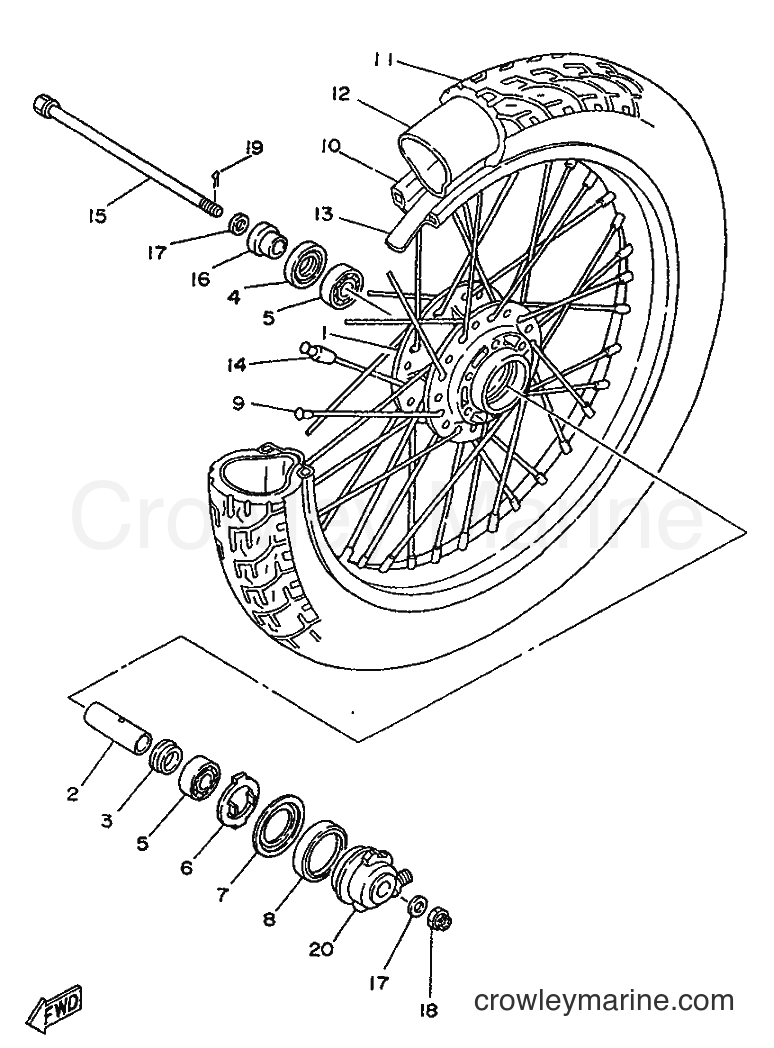 1996 Street Bike SR250SP - SR250SP (3TH5) [999] - FRONT WHEEL