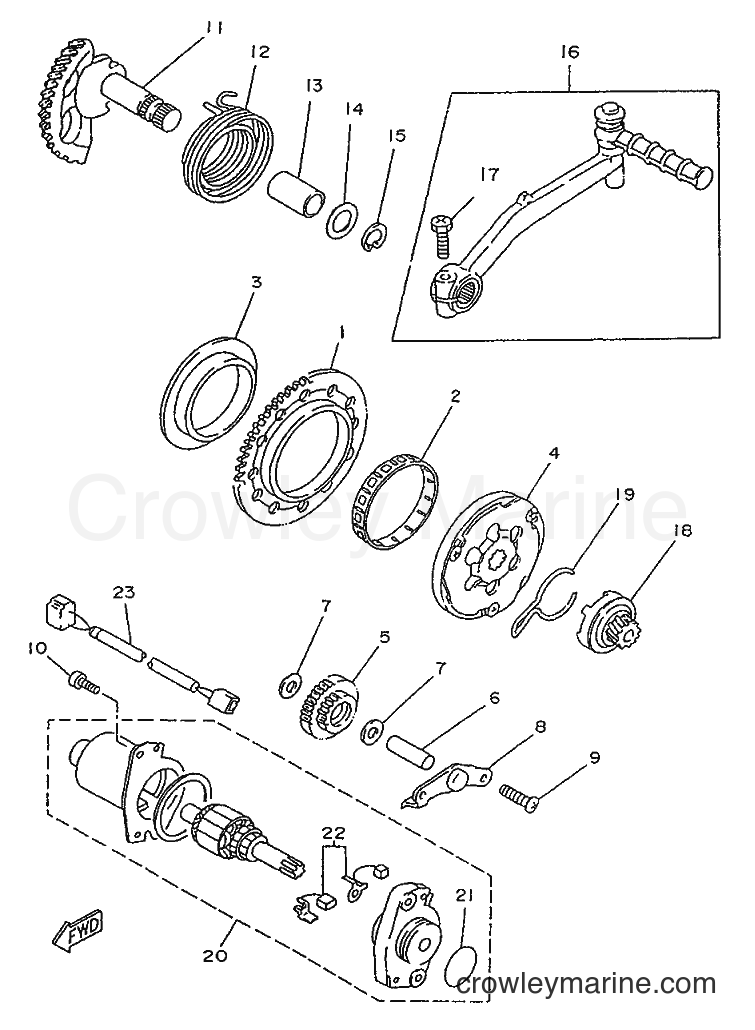 1996 Scooter YA50R - YA50R (4SJ3) [99A] - STARTER