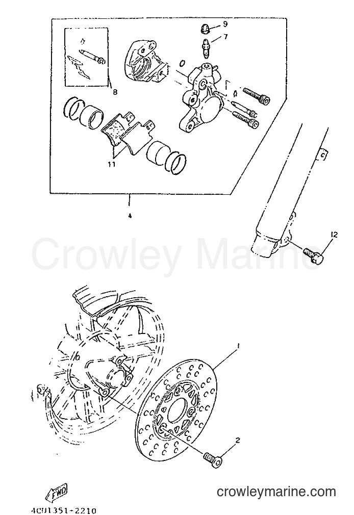 1996 Scooter CW50 - CW50 (4VV3) [999] - FRONT BRAKE CALIPER