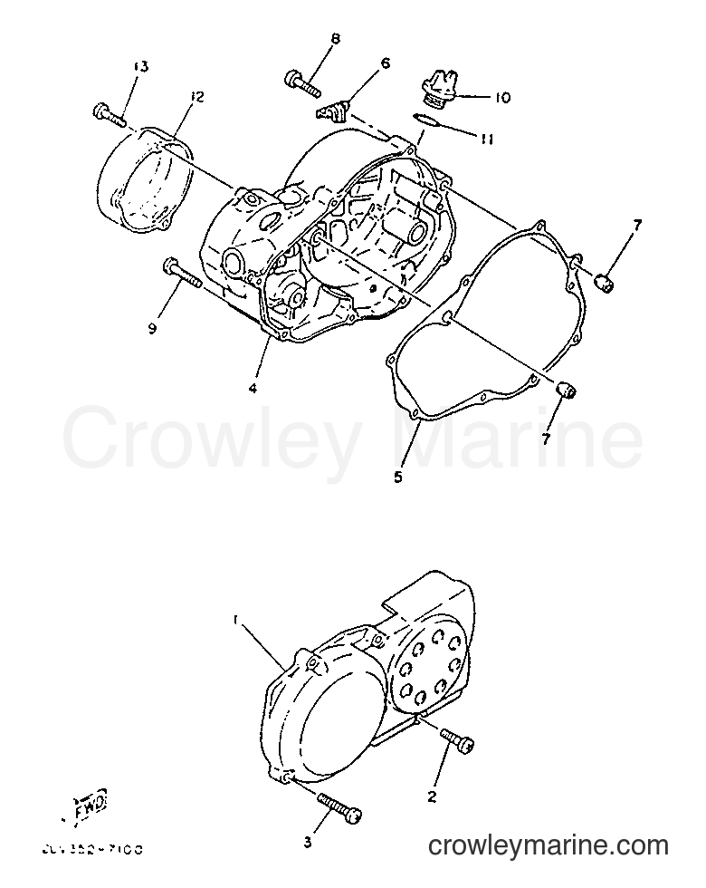 1987 Scooter TZR75 - TZR75 (2UV) [999] - CRANKCASE COVER 1