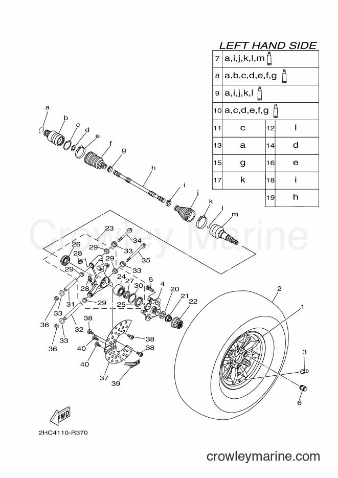 2017 ATV YXZ1000E - YXZ1000E (2HCB) [010] - REAR WHEEL