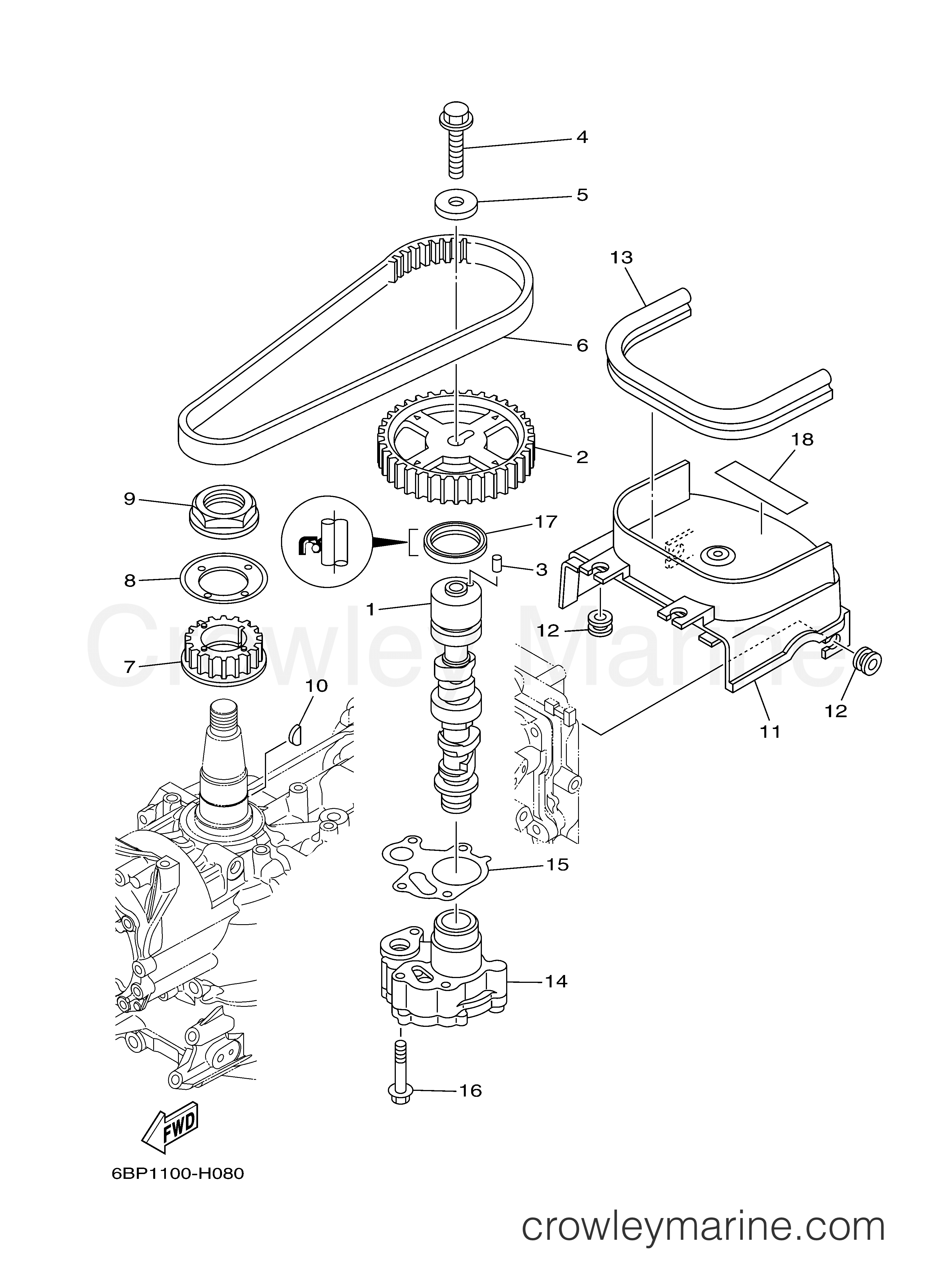 Yamaha Motors F25SEHA - OIL PUMP