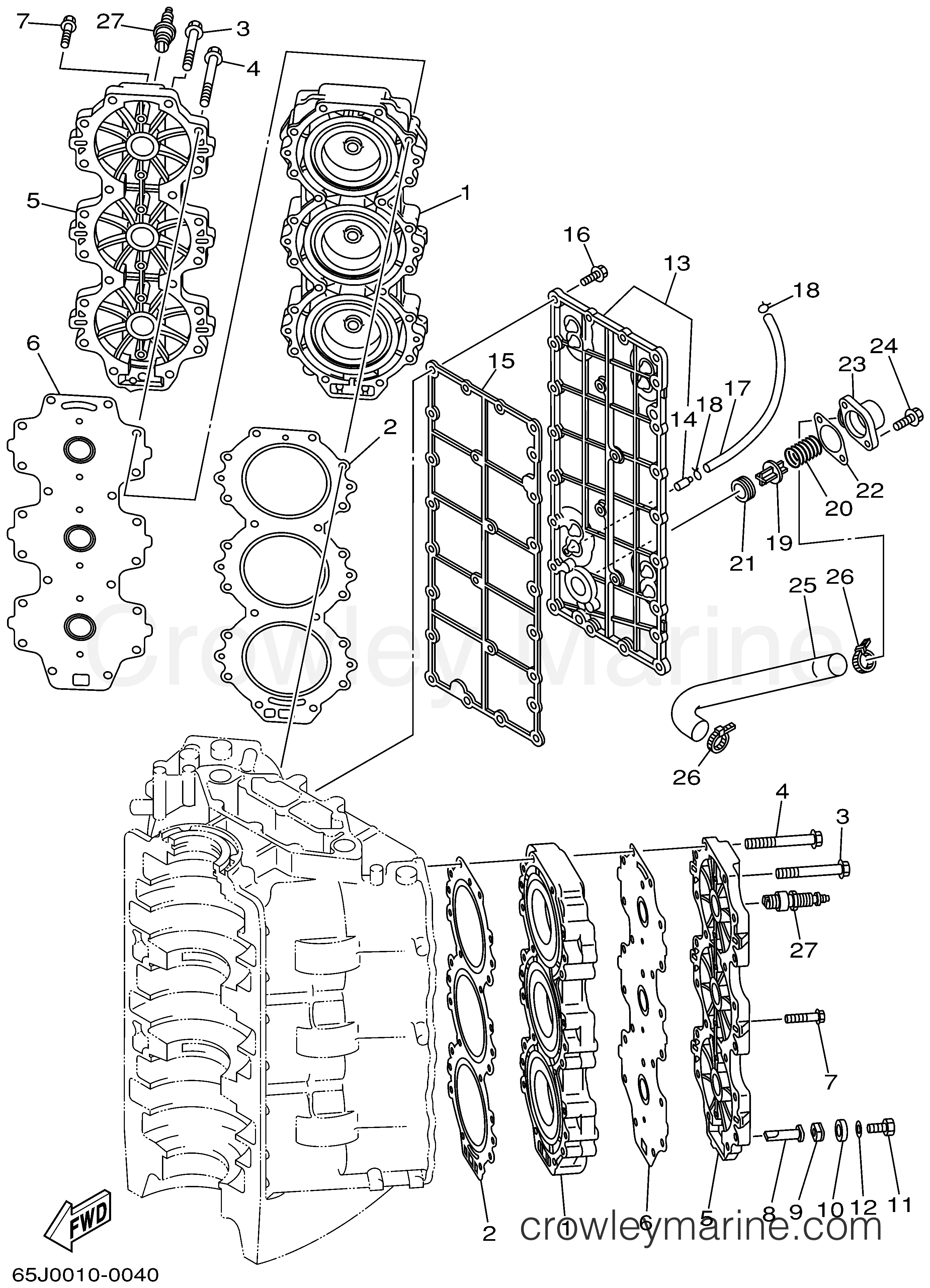 Yamaha Motors VX200TLRA - CYLINDER CRANKCASE 2