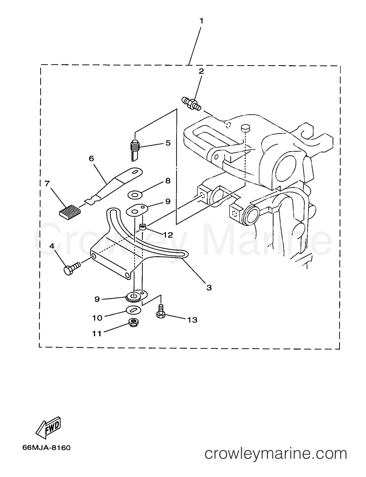 Yamaha Motors F15ELHX - STEERING 2
