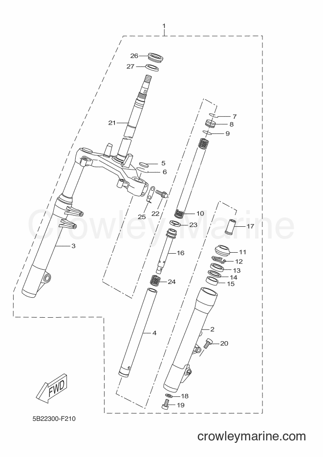 Yamaha Motors VP250 (5B27) [030] - FRONT FORK 1