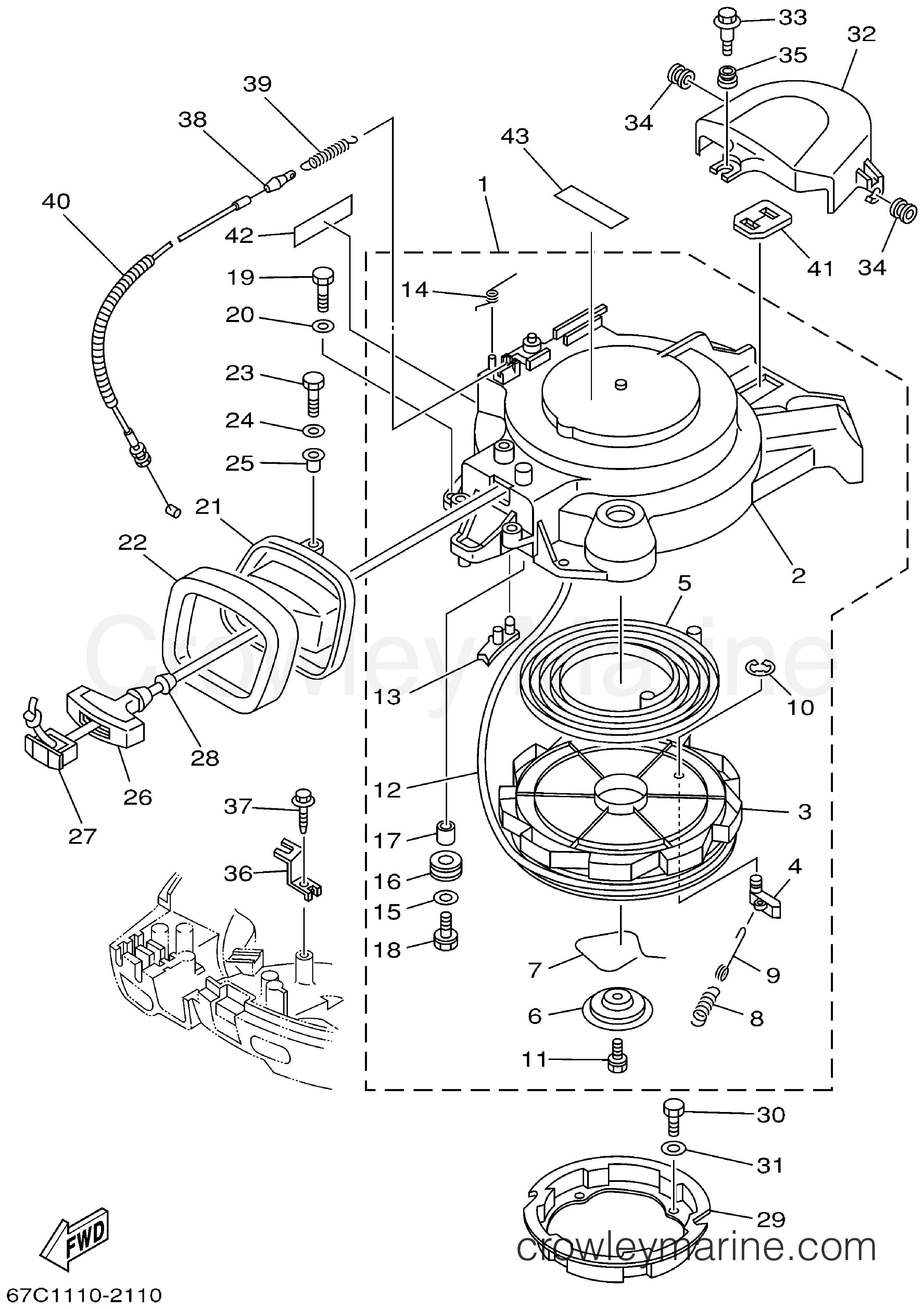 Yamaha Motors F30TLRA - STARTER