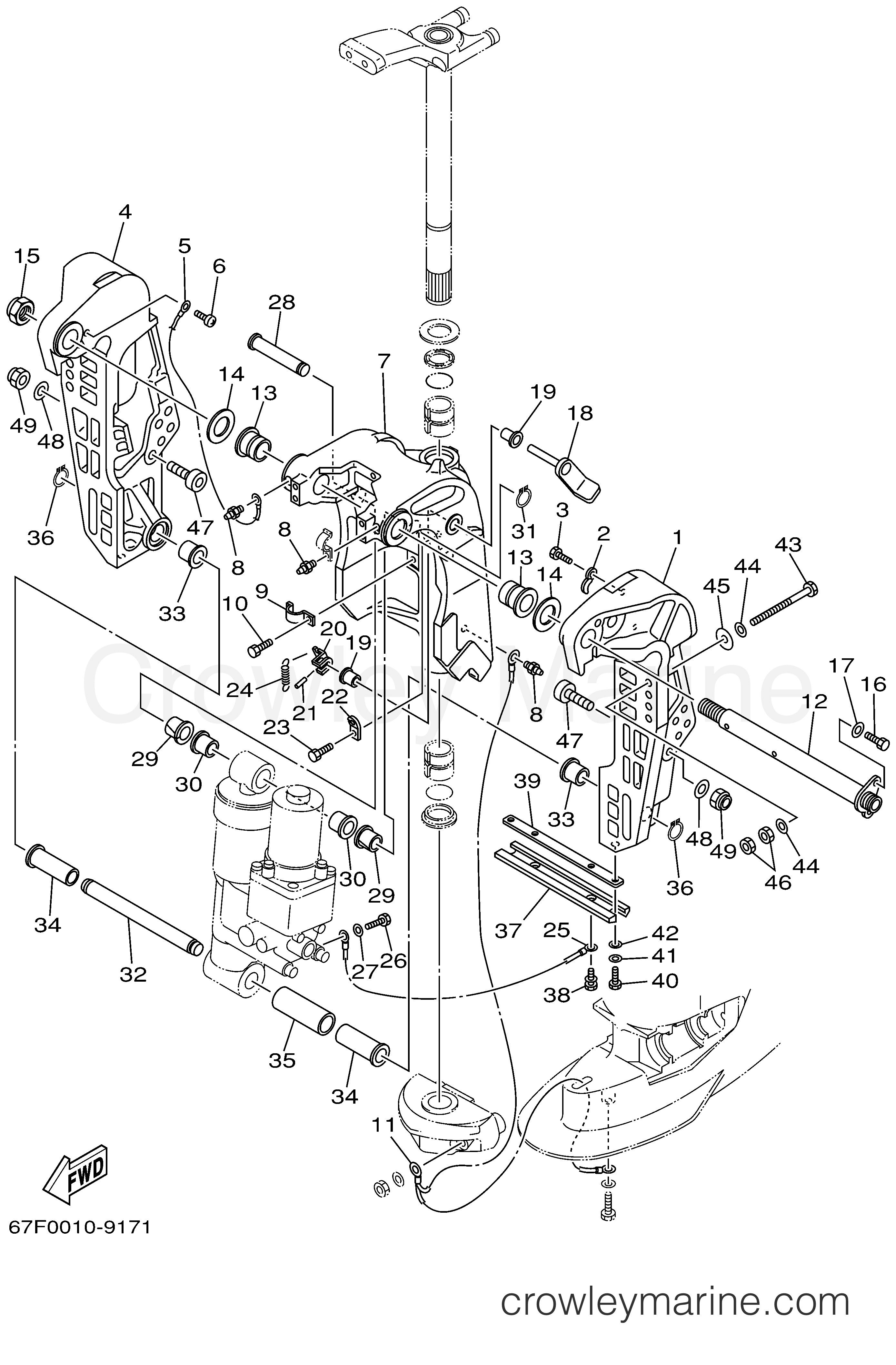 Yamaha Motors F100TLRX - BRACKET 1