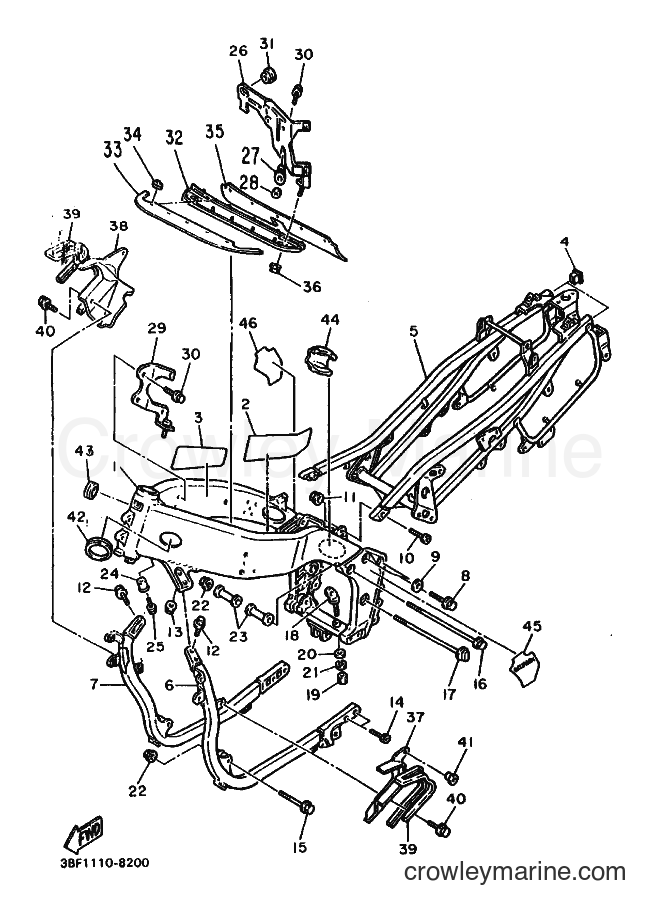 1989 Sport Bike FZR400 - FZR400 (3BF4) [010] - FRAME
