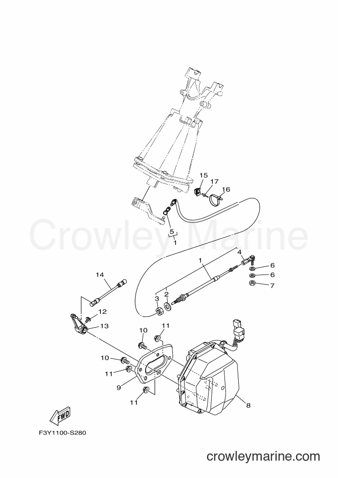 Yamaha Motors EX1050A-S (F3Y2) [010] - CONTROL CABLE