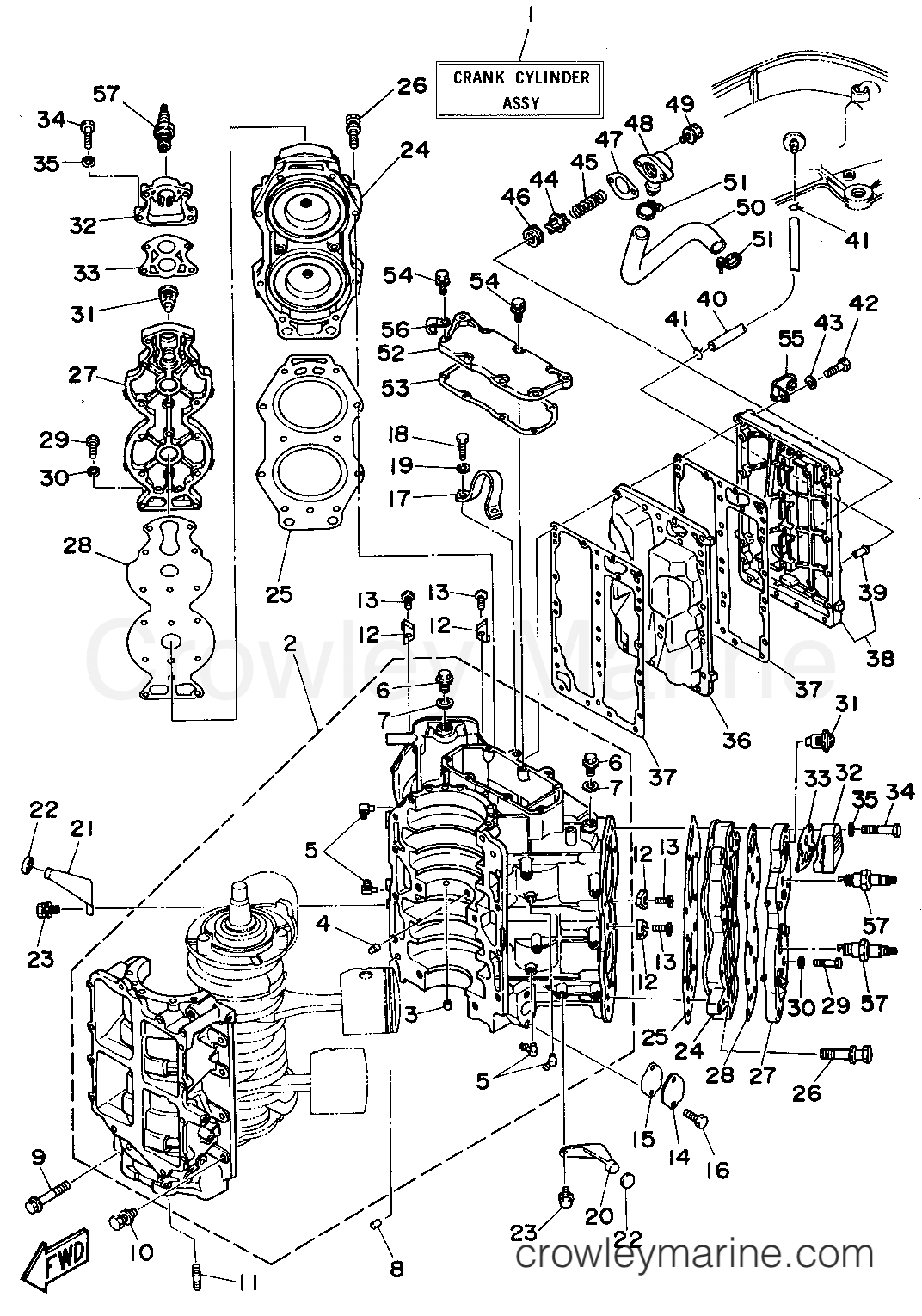 Yamaha Motors C115TXRT - CYLINDER CRANKCASE