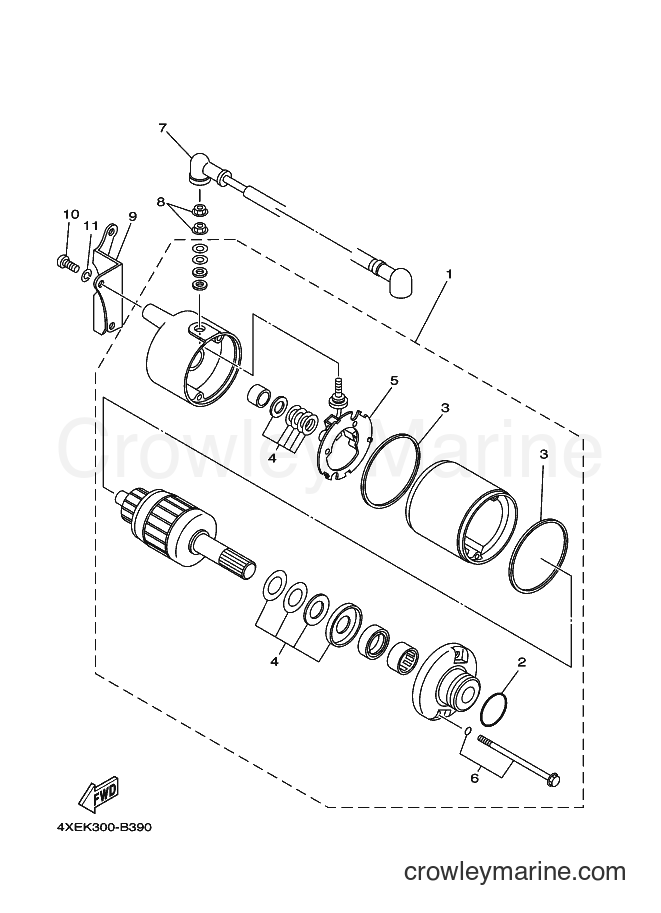 2003 ATV YFM250 - YFM250 (4XEK) [020] - STARTING MOTOR