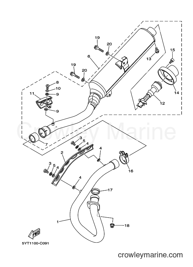 Yamaha Motors YFM350 (5YTH) [010] - EXHAUST