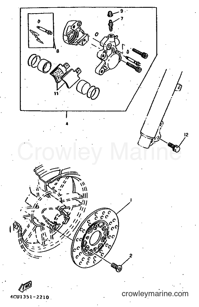 1997 Scooter CW50 - CW50 (4VV7) [999] - FRONT BRAKE CALIPER