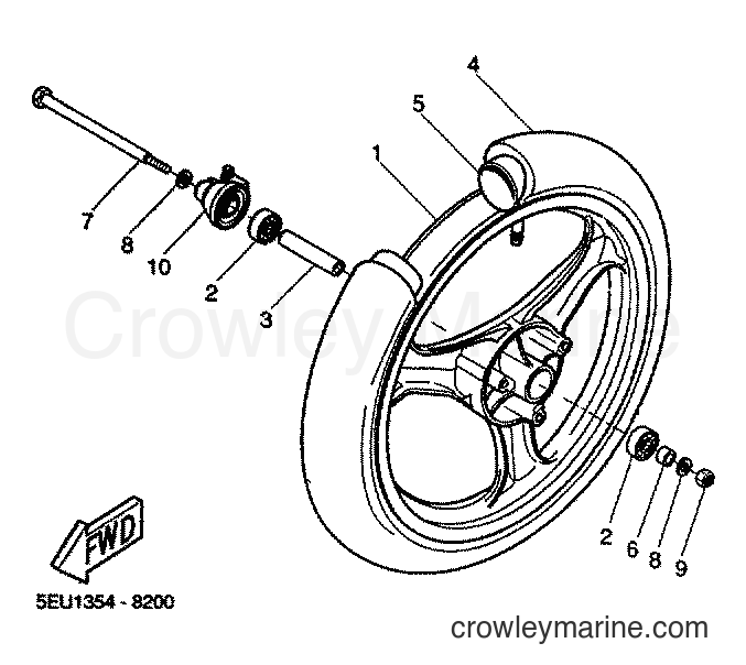 2001 Scooter YH50 - YH50 (5PF1) [030] - FRONT WHEEL
