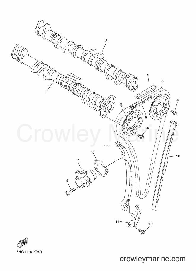 2014 Snowmobile RX10ST2 - RX10ST2 (8HNA) [010] - CAMSHAFT & CHAIN