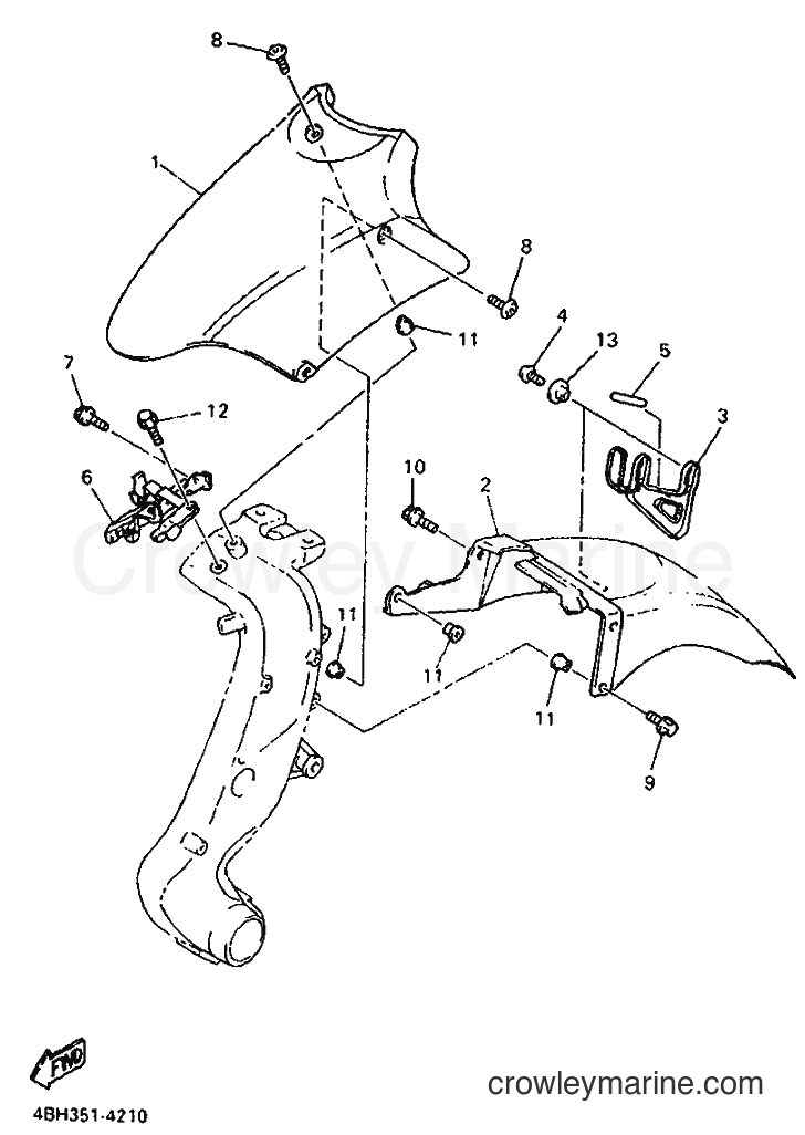 1994 Street Bike GTS1000A - GTS1000A (4FE3) [99A] - FRONT FENDER