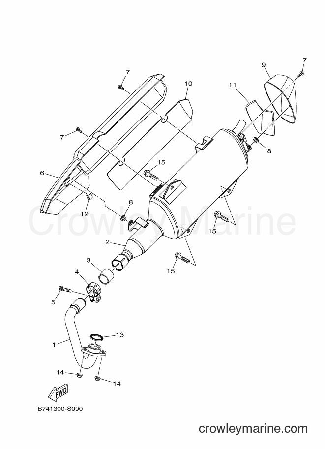 2017 Scooter CZD300-A - CZD300-A (B741) [010] - EXHAUST