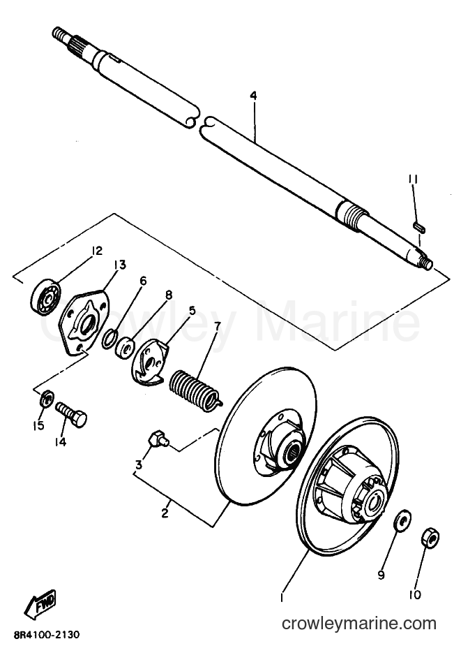 Yamaha Motors BR250T (8BDE) [010] - SECONDARY SHEAVE