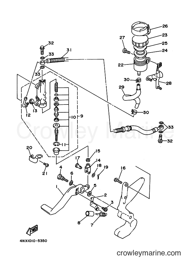 Yamaha Motors TRX850 (4UN1) [070] - REAR MASTER CYLINDER
