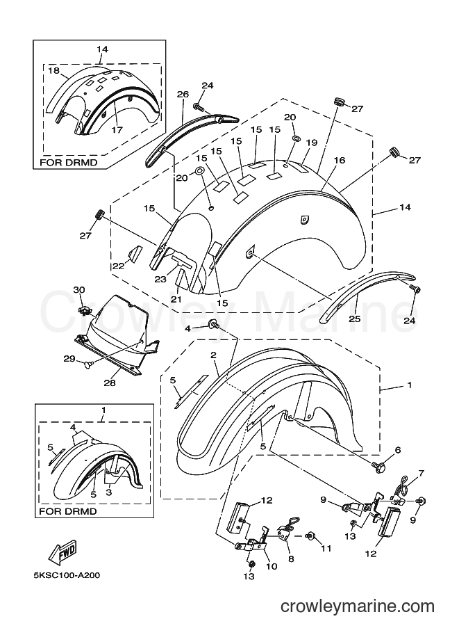 Yamaha Motors XVS1100A (5KSE) [010] - FENDER