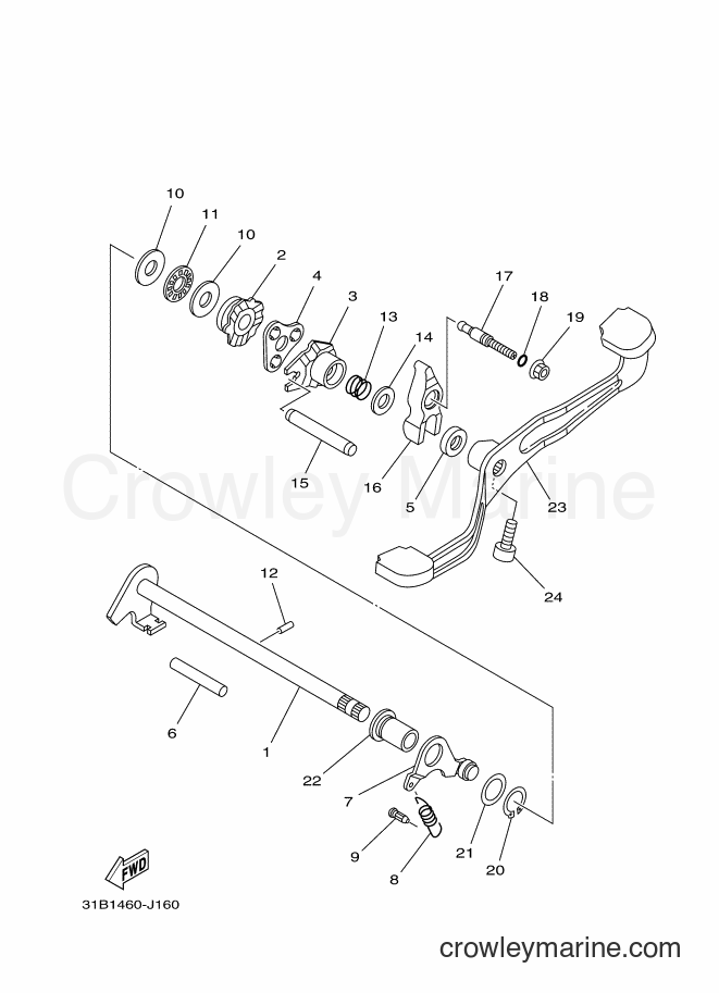 Yamaha Motors T115SE (31B5) [010] - SHIFT SHAFT