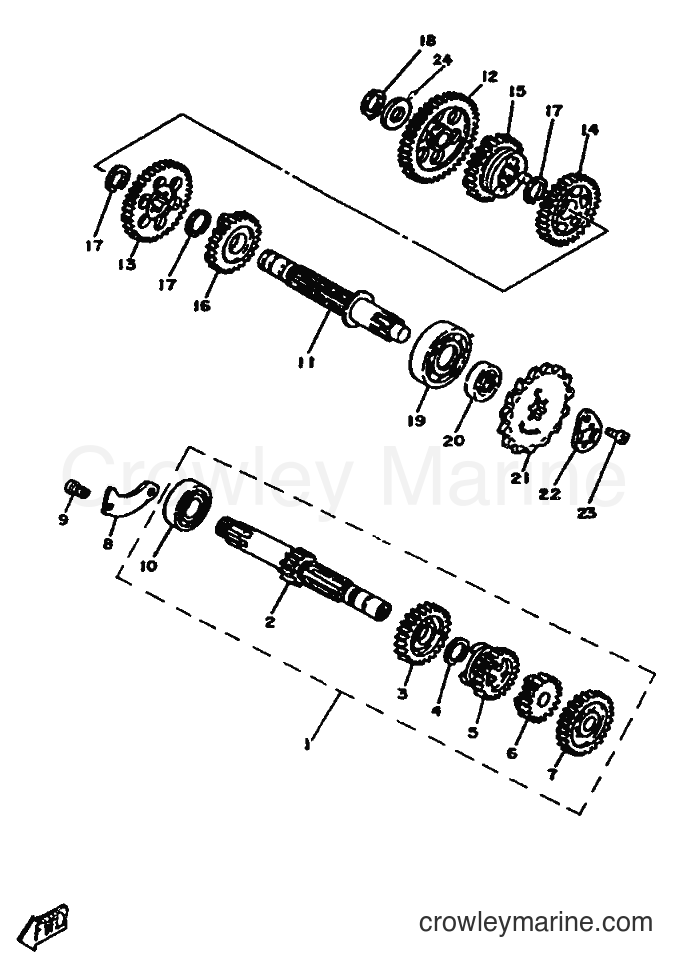 1987 Scooter DT75 - DT75 (2RY) [999] - TRANSMISSION