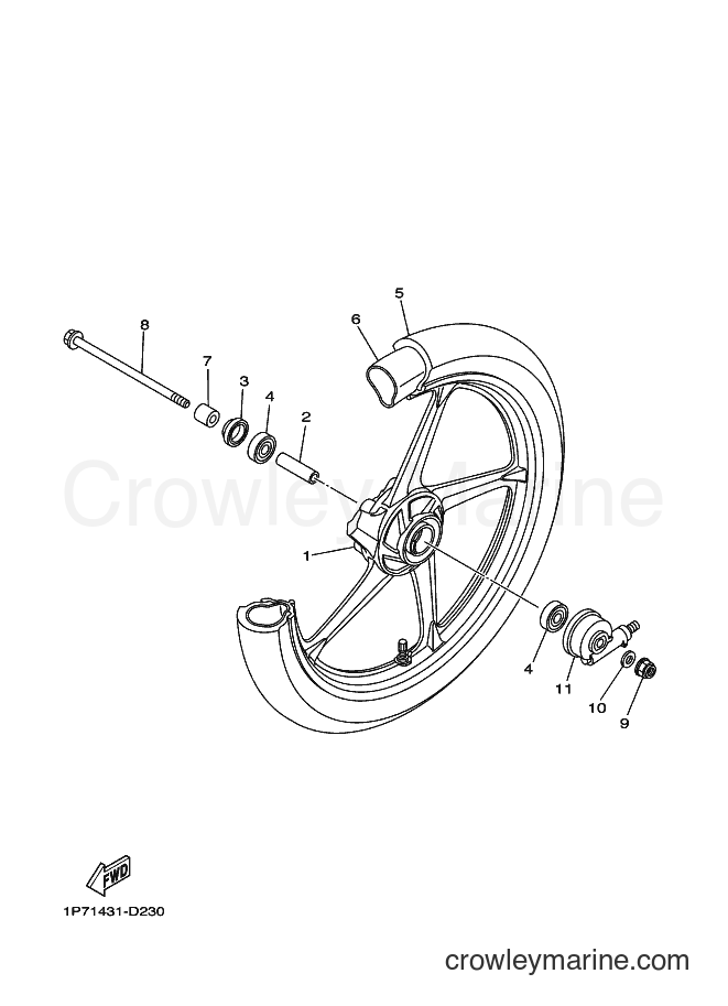 Yamaha Motors AT115C (2D51) [010] - FRONT WHEEL