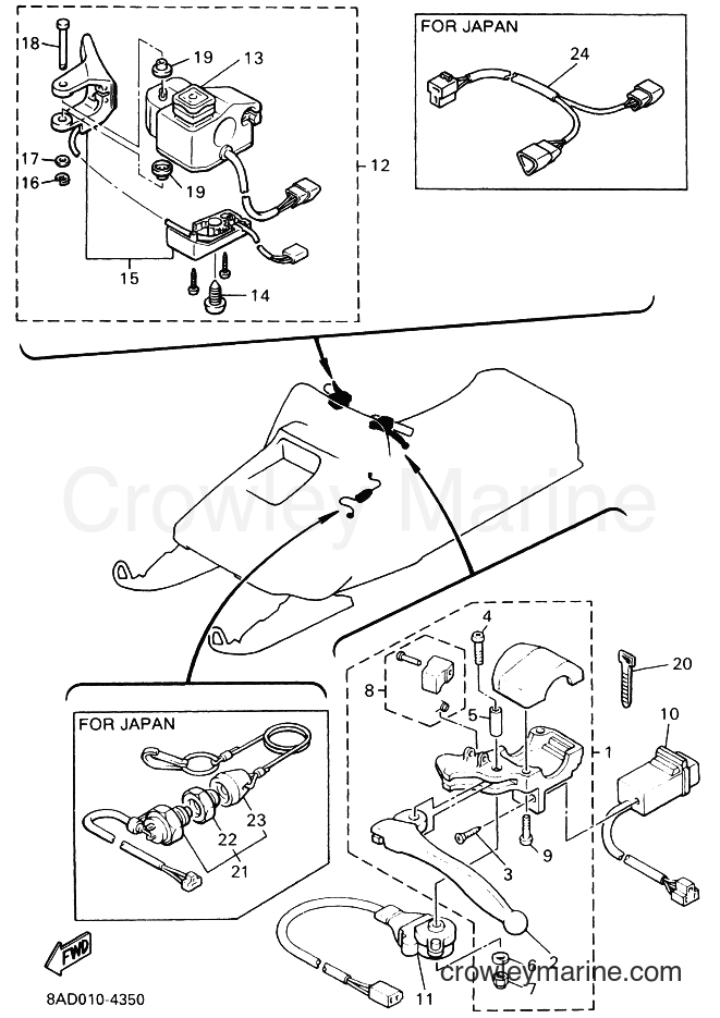 Yamaha Motors BR250TS (8BC3) [010] - HANDLE SWITCH & LEVER