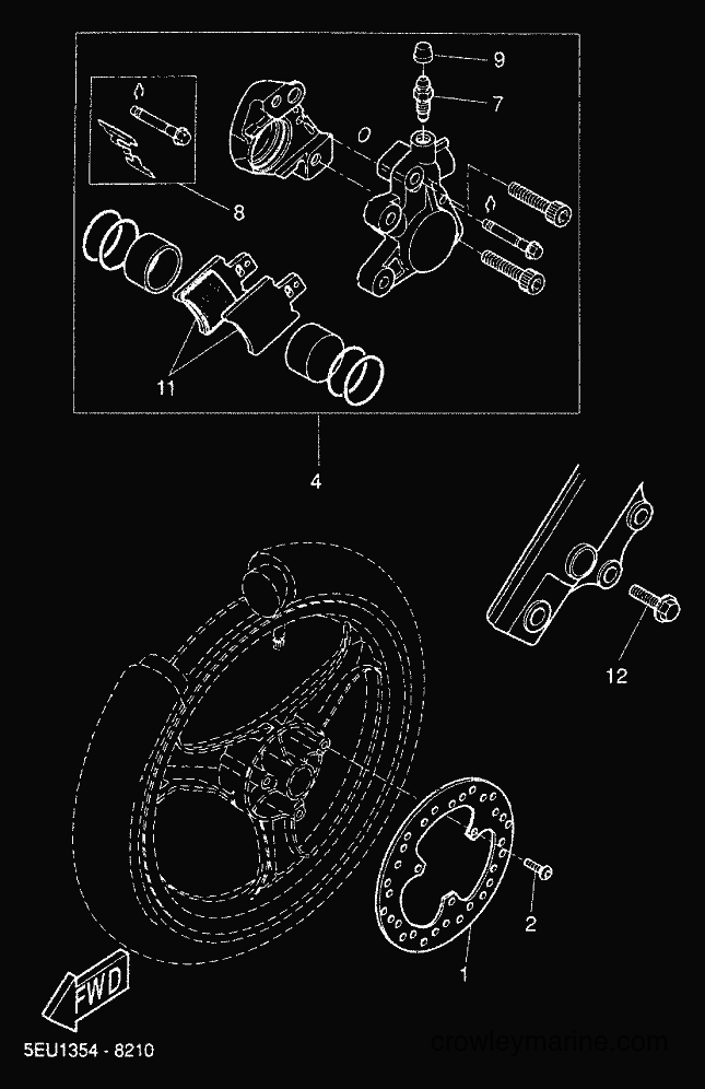 2000 Scooter YH50 - YH50 (5JB4) [030] - FRONT BRAKE CALIPER