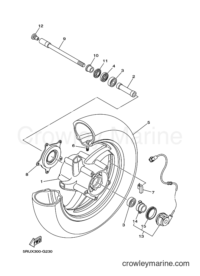 Yamaha Motors YP400 (34B2) [040] - FRONT WHEEL