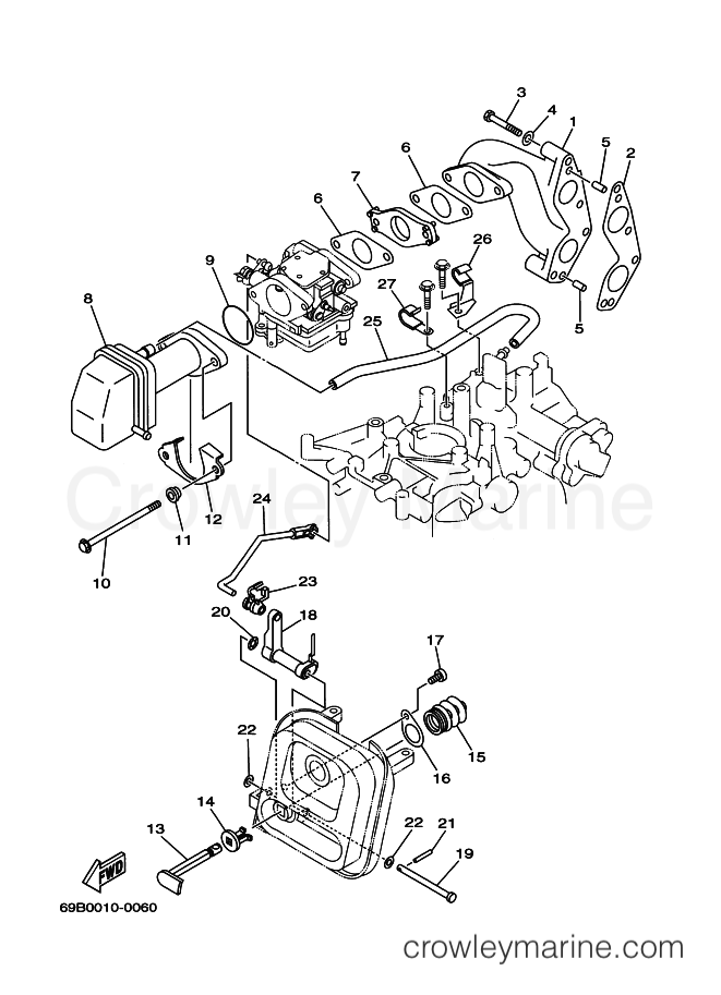 Yamaha Motors FT9.9D (69C0) [070] - INTAKE