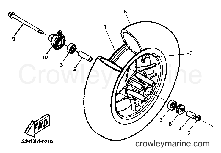 2001 Scooter EW50 - EW50 (5JH3) [020] - FRONT WHEEL