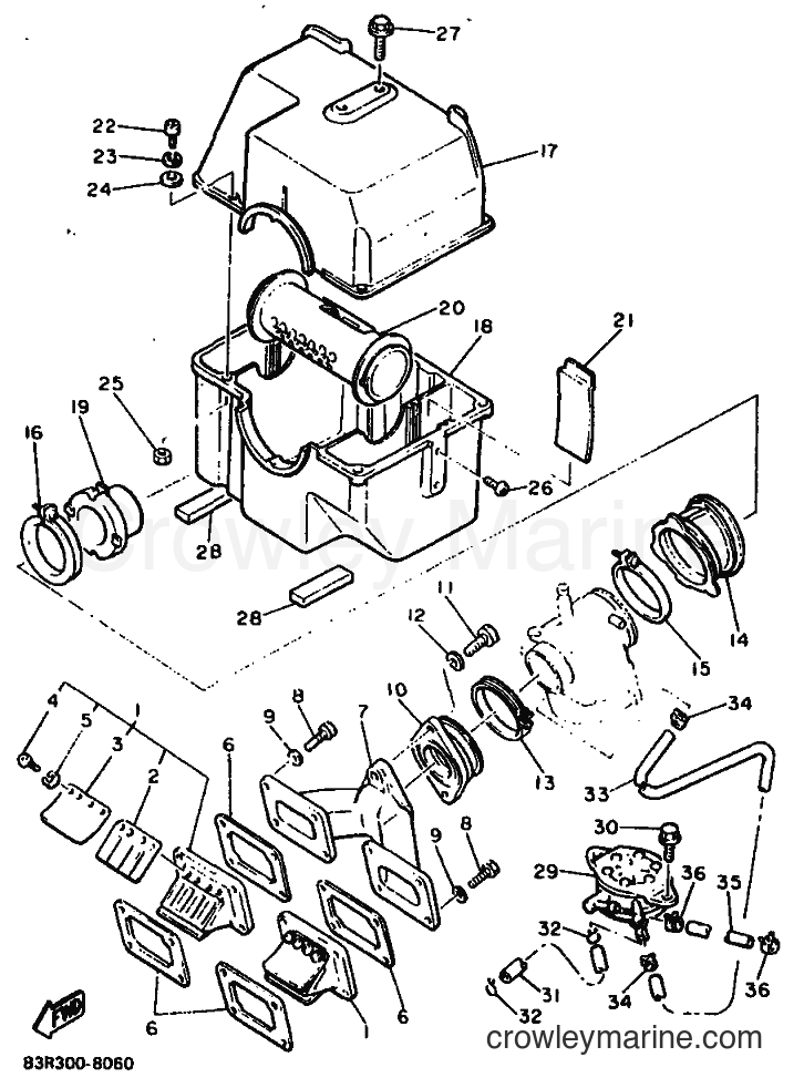 1988 Snowmobile VK540 - VK540 (84R0) [020] - INTAKE