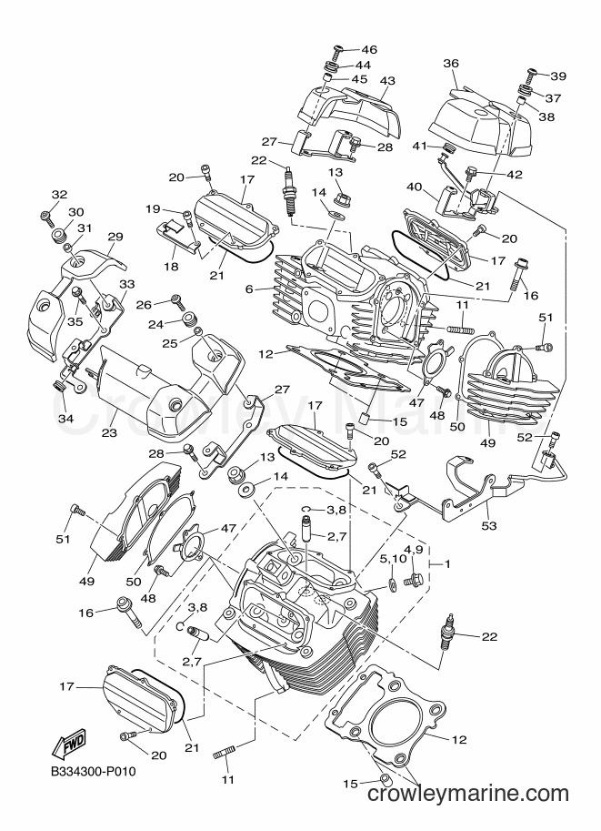 Yamaha Motors XVS950CR (B33D) [010] - CYLINDER HEAD